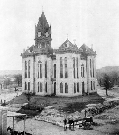 The 1886 Bosque County Courthouse vintage photo