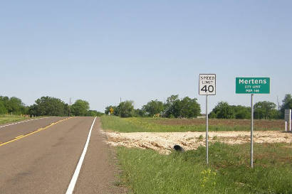 TX - Mertens City Sign