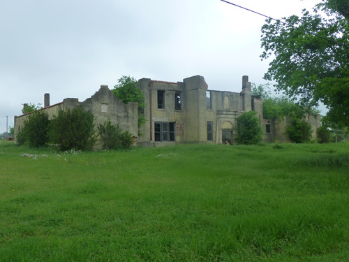 Mosheim TX School with collapsed roof