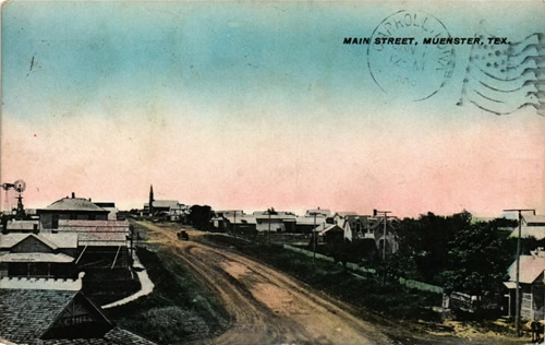 Muenster Texas - Main Street, 1909