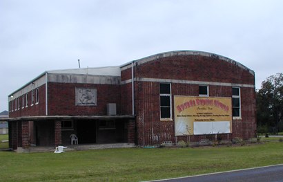 Old gym building in Nevada Texas