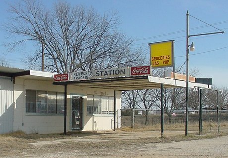 Newport Texas old gas station