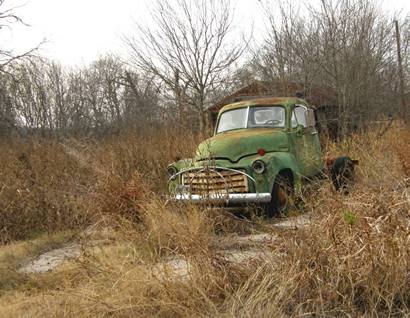 Otto Tx Old Green Delivery Truck