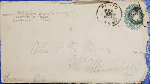 Pluto TX - Ellis County Postmark