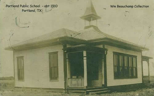 Portland TX - Portland Public School, Ca 1910