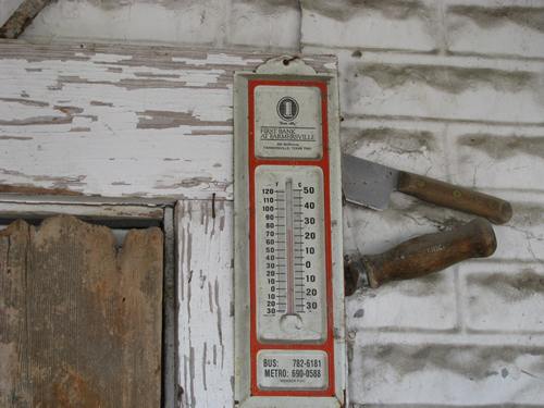 Old wall thermometer