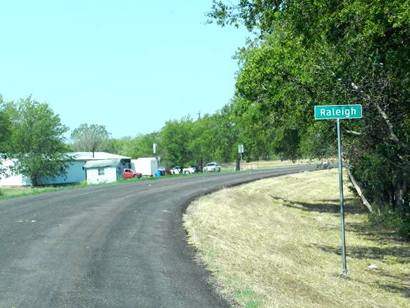 TX - Raleigh Road sign