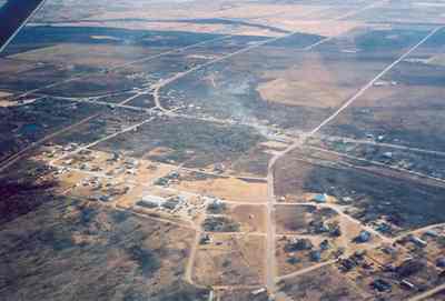 Ringgold, Texas January 2006 fire destruction aerial view