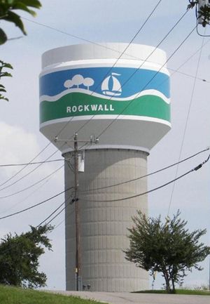 Rockwall Texas water tower