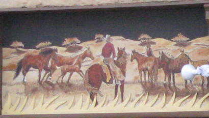 Sanger TX  cowboy mural 