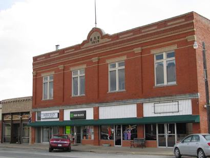 Sanger TX Downtown W.O.W. 1916 Red Brick Bldg 