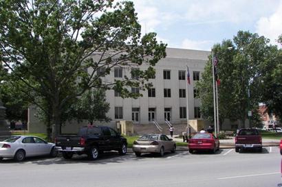 The  present Grayson County courthouse, Sherman Texas