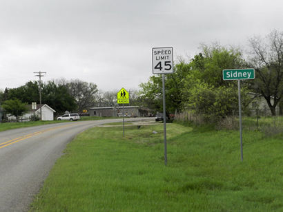 Sidney Tx Road Sign