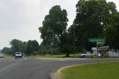 Springfield TX - Road Sign
