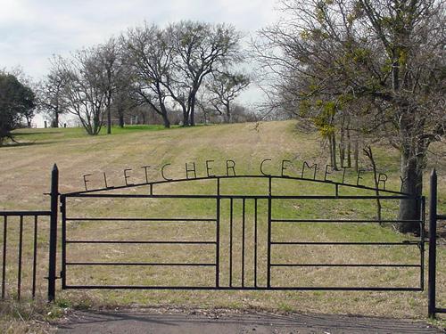 Waco TX, McLennan County - Fletcher Cemetery Gate
