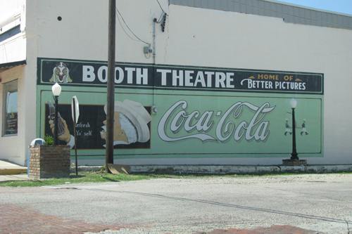 Wolfe City T exas Booth Theatre Coca Cola painted Sign