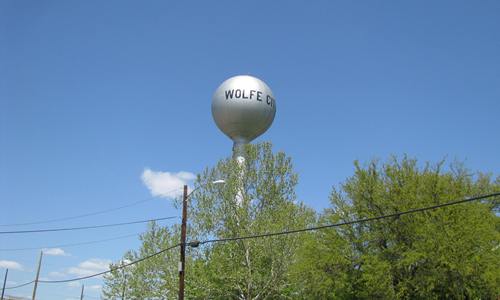 Wolfe City Texas water tower
