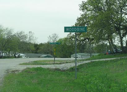 Woodbine, Texas highway sign