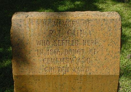 Adina, TX, Tombstone of R.L. Cain