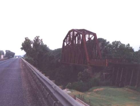 Colorado County bridge over Colorado River near Altair Texas