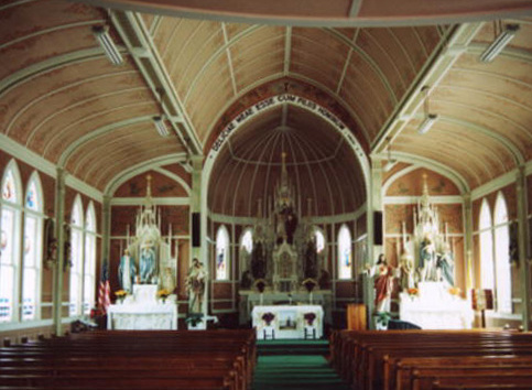  Ammansville, Texas - Painted church St. John the Baptist Sanctuary 