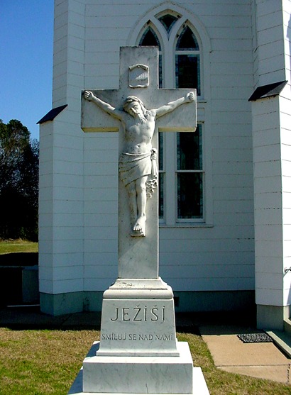 Crucifix, Ammansville TX painted church