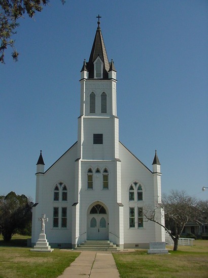 Ammansville, Texas - painted church St. John the Baptist  Catholic Church