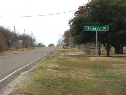 Baileyville Tx Road Sign