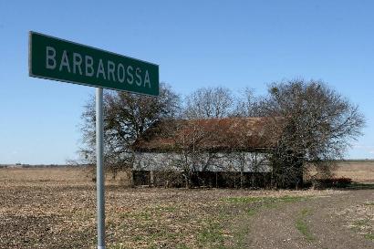 Barbarossa Texa City Limit Sign and Barn