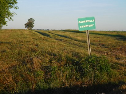 Baursville TX - Baursville Cemetery sign