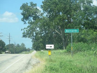 Bernardo TX Highway Sign