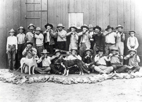 Rabbitt Hunters , Bernado, Texas vintage group photo