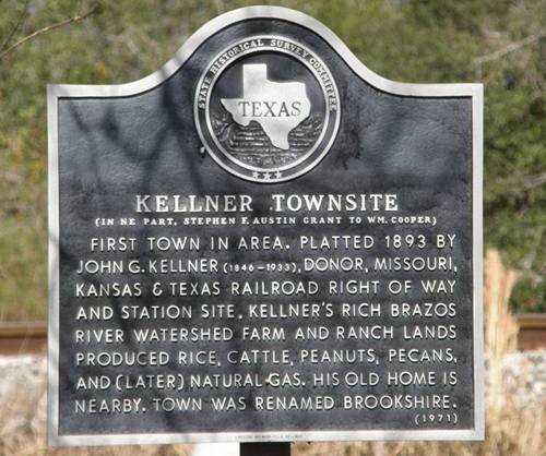 Waller County TX - Kellner Townsite  historical marker