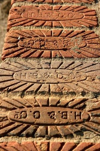 Brick sidewalk, Calvert Texas