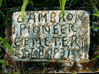 Cameron Pioneer Cemetery Nameplate