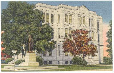 Milam County courthouse, Cameron, Texas old photo