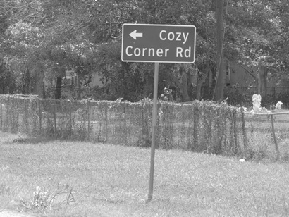 TX - Cozy Corner Road Sign 