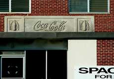 Coca Cola sign at Cuero Bottling Works