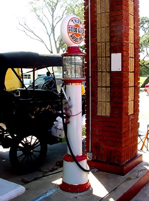 Antique gas pump