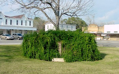 Fayetteville Texas town square - Old water tower foundation 