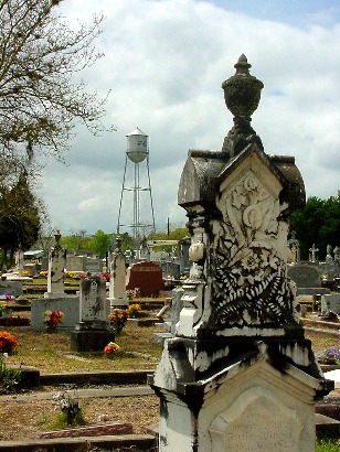 Fayetteville Texas Cemetery  and water tower