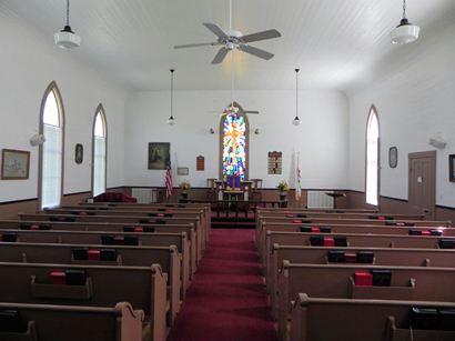 Freyburg TX - Freyburg Methodist Church sanctuary