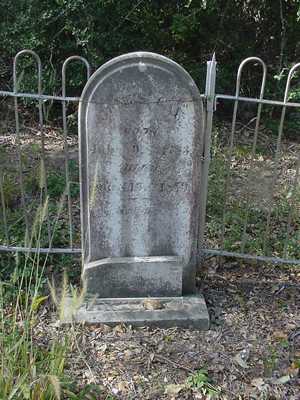 James Gay Tombstone in Gay Hill Cemetery Texas 