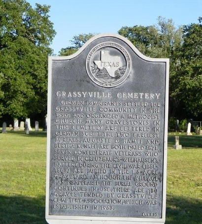 Bastrop County, Texas - Grassyville Cemetery Historical Marker