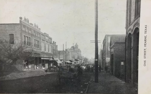 Hearne Texas - Oak Street old photo