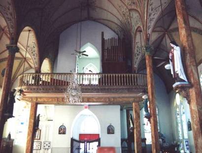 St. Mary's Catholic Church balcony High Hill Texas