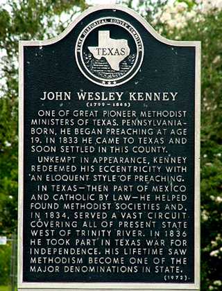 John Wesley Kenney historical marker