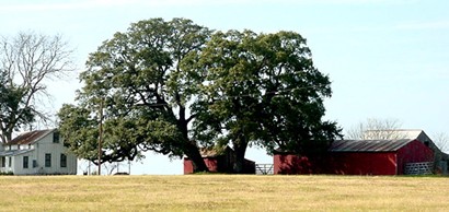 TX - La Bahia Road barn and farm house