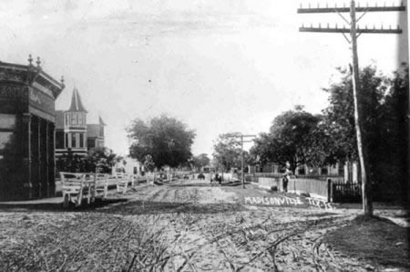 Madisonville TX - Street Scene 1909