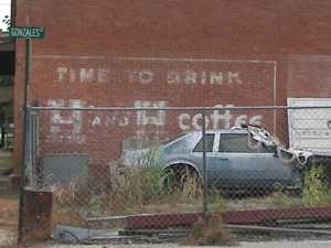 Coffee ghost sign, Martindale Texas